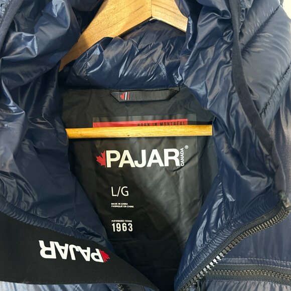 NWT PAJAR Ryan Puffer Hooded Vest Thinsulate Ribbed Navy Blue Packable Coat Zip - Picture 4 of 10